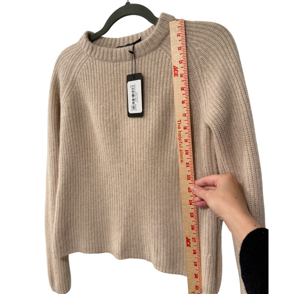 NWT! Jenni Kayne XS Iconic 100% CASHMERE Fisherman Sweater $425 Oatmeal Neutral - Picture 12 of 14